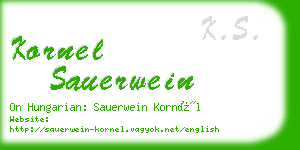 kornel sauerwein business card